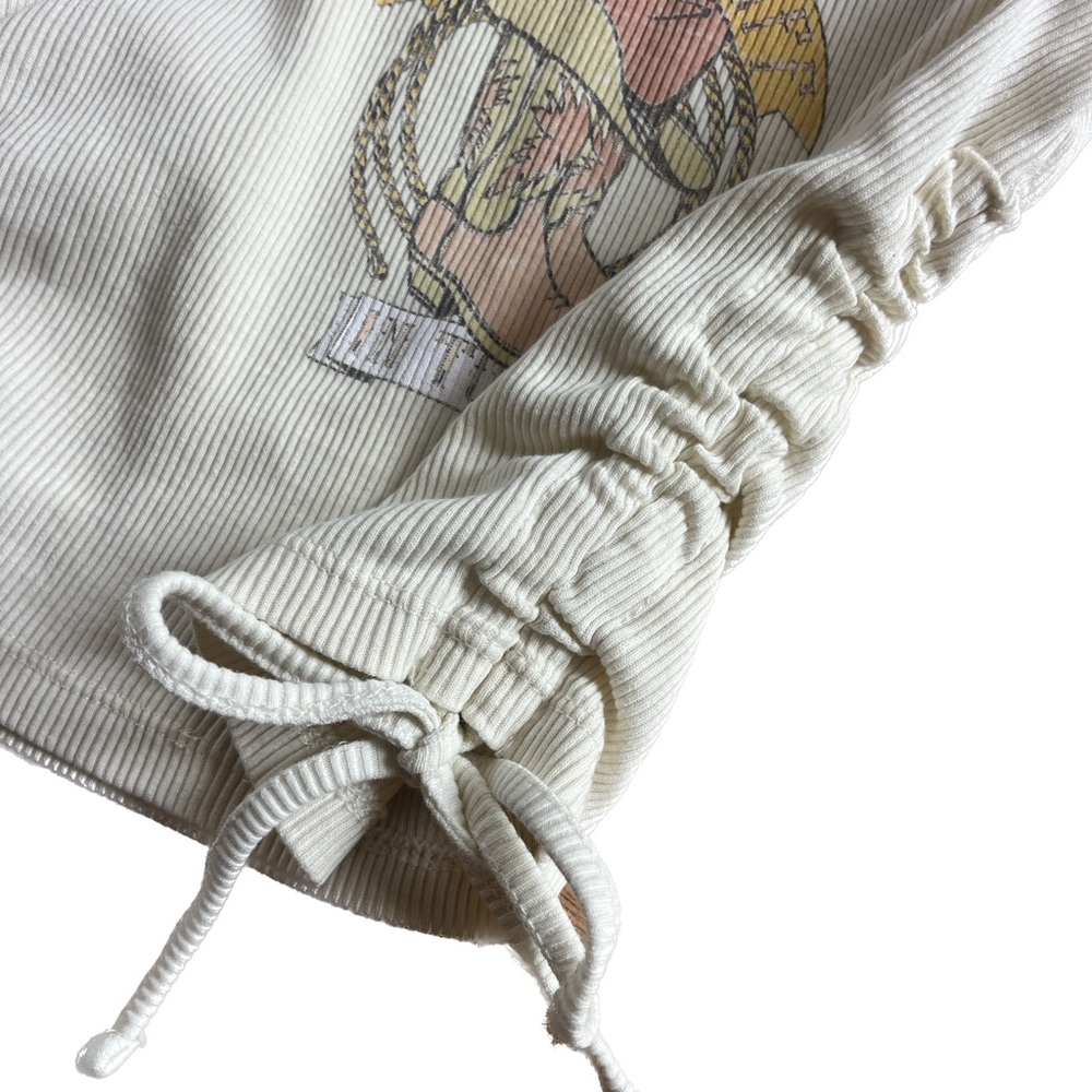 Tilly’s Full Tilt “New Sheriff In Town” Cowgirl Crop Tank Top Small Ivory Yellow - Picture 2 of 7